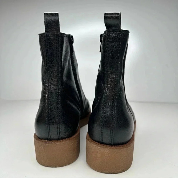 Lucky Brand Black Leather Ressy Ankle Boots Size 8.5 - Picture 8 of 15